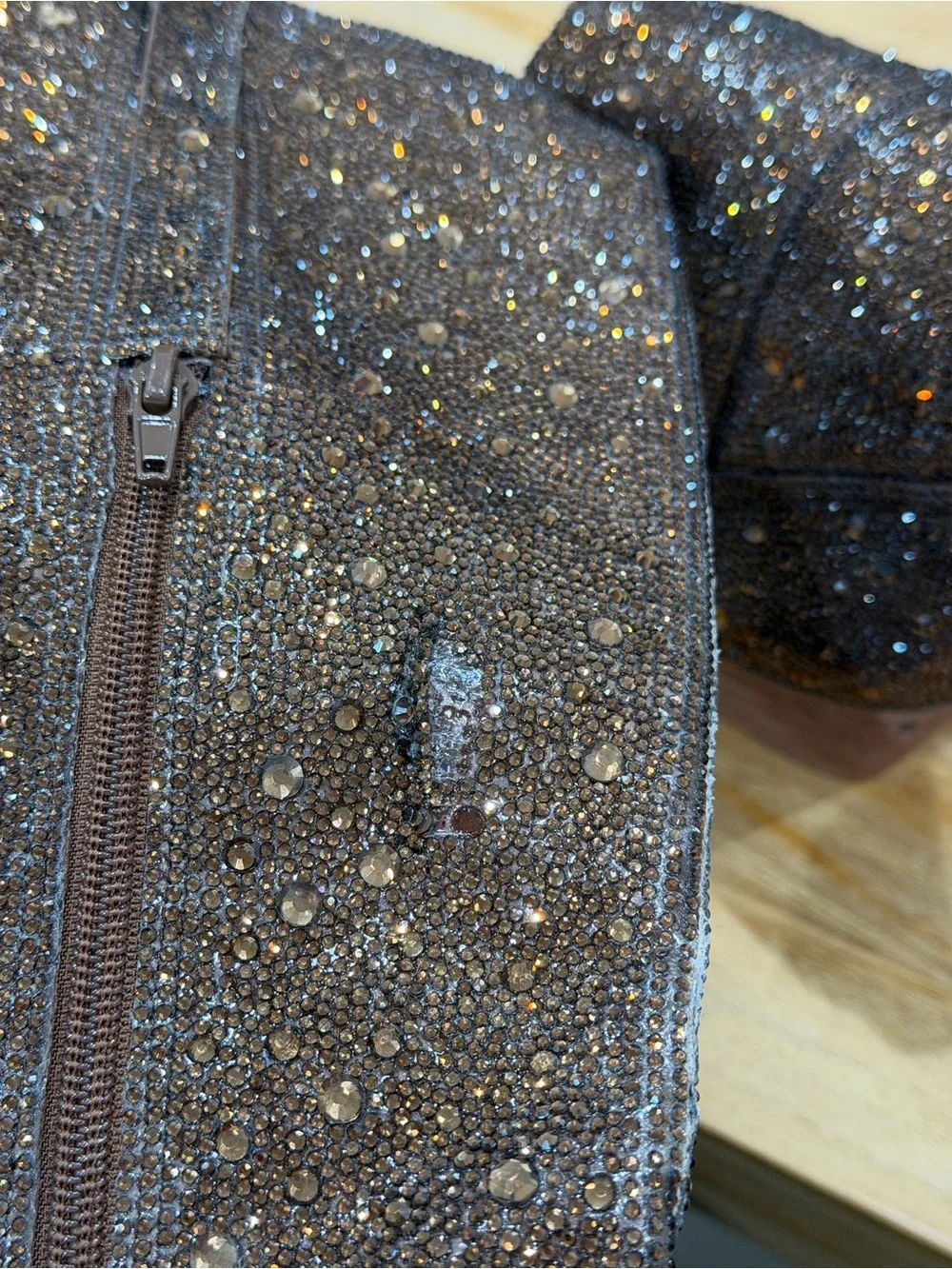 Women’s Brown Glitter Western Boots - Picture 4 of 5